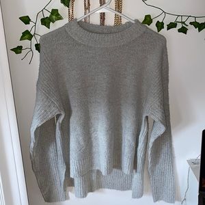 Grey mock neck sweater